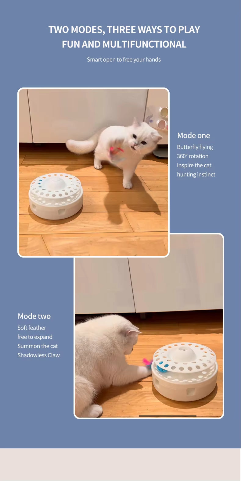 3-in-1 Interactive Cat Toy for Fun and Exercise