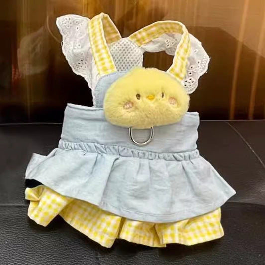 Japan style Yellow kitten Dog harness/dress