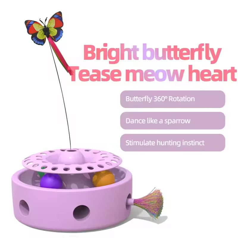 3-in-1 Interactive Cat Toy for Fun and Exercise