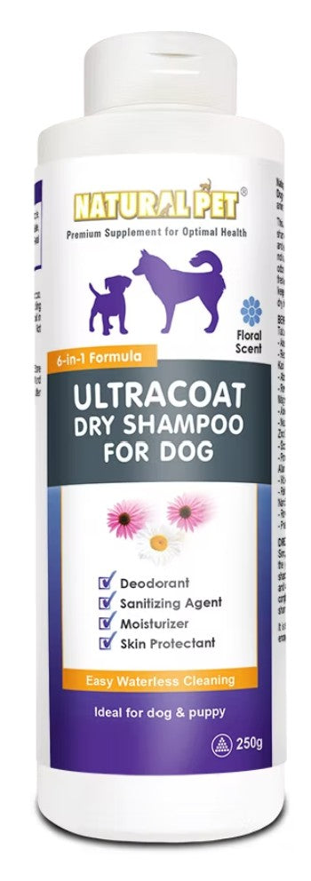 Natural Pet Ultracoat Dry Shampoo For Dog