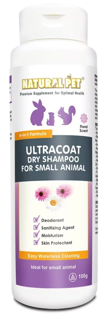 Natural Pet Ultracoat Dry Shampoo For Small Animal